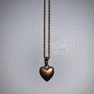 Gold Heart Pendant Necklace